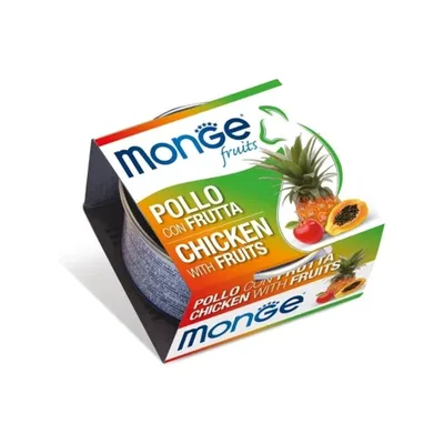 Консерви для котів Monge Wet Adult курка з фруктами 80 г (8009470013376)