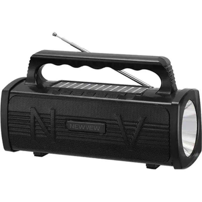 Акустична система NEWVEW NV-9010 Solar Panel/BT/USB/TF/FM Black (NWVW-NV-9010-BK)