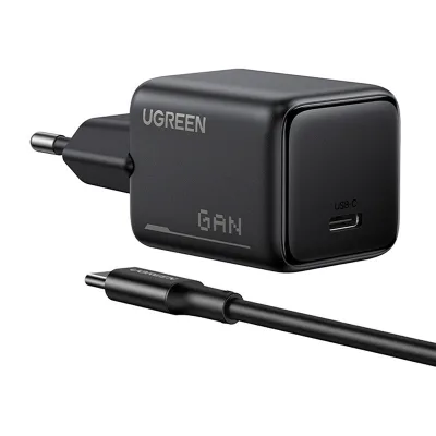 Зарядний пристрій Ugreen X517 USB-C PD25W GaN black (65736)