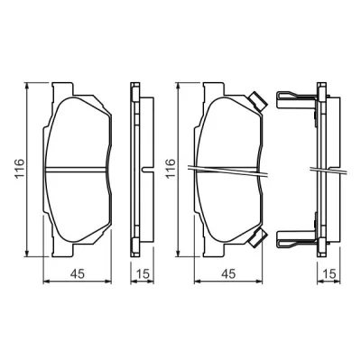 Гальмівні колодки Bosch 0 986 490 440