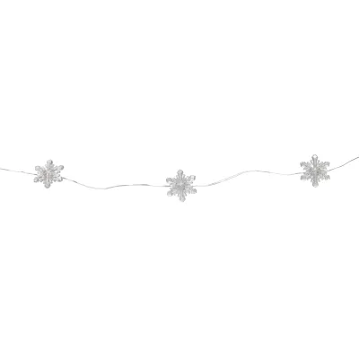 Гірлянда Chomik Сніжинки струна 2,2 м, 20 LED теплий білий, 2АА (5900779854208)
