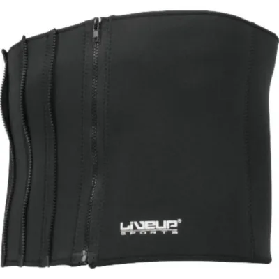 Пояс для схуднення LiveUp Zipper Slim Belt (94-84)x27.5см чорний LS3039A (6951376126105)