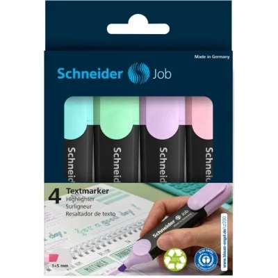 Набір маркерів Schneider JOB текстових 150, 4 пастельні кольори в блістері (S115098)