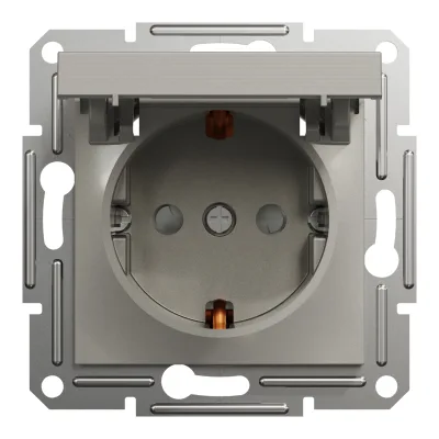Розетка Schneider Electric ASFORA з кришкою, бронза (EPH3100169)