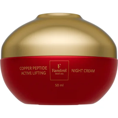 Крем для обличчя Famirel Copper Peptide Night Cream Нічний Ліфтинг-актив з пептидами міді 50 мл (7290114085274)