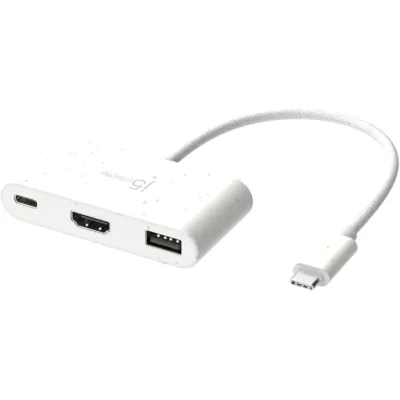 Концентратор J5create USB-C 3-in-1 1xHDMI + 1xUSB 3.2 + 1xUSB-C PD100W black (JCA379EW-N)