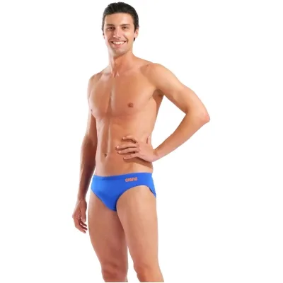 Плавки Arena Team Swim Briefs Solid 004773-803 синій, помаранчевий 100 (3468337731269)