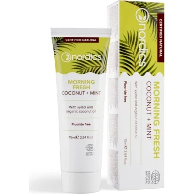 Зубна паста Nordics Cosmos Organic Morning Fresh Освіжальна з кокосовою олією та м'ятою 75 мл (3800500324197)