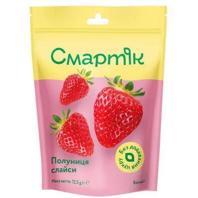 Сухофрукти Смартік Полуниця сублімована шматочками 12.5 г (1600060)