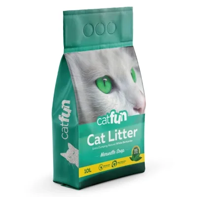 Наповнювач для туалету Catfun бентонітовий з ароматом марсельського мила 10 л (8683655071476)
