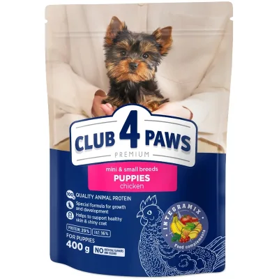Сухий корм для собак Club 4 Paws Puppies Mini & Small Breeds Chicken 14 кг (4820269145733)