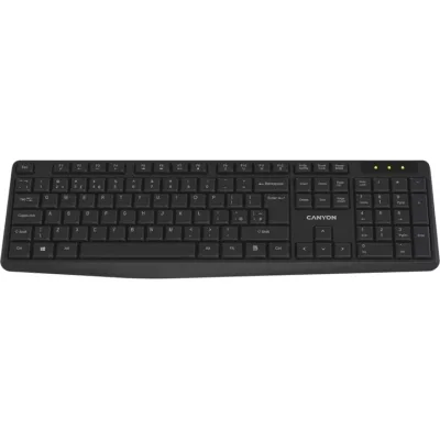 Клавіатура Canyon KB-W01 Water resistant Wireless UA Black (CNE-CKEYW01)