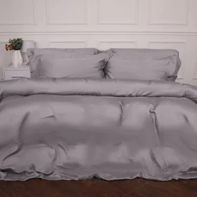 Постільна білизна MirSon Tencel №06 Gray 2x160x220 Сімейний Євро (2200009370533)