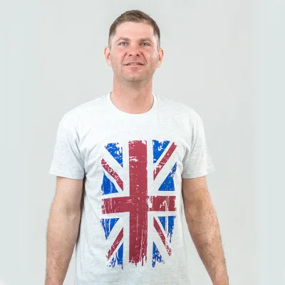 Футболка Sol's Regent 150 Great Britain Flag світло-меланжевий XL (11380300/10XL)