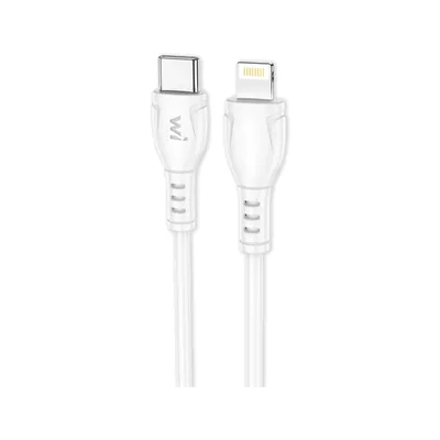Дата кабель USB-C to Lightning 1.0m PD PVC white Wibrand (WI.DC/BO1W-CL)