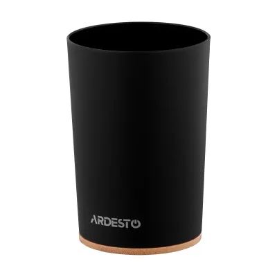 Стакан для ванної кімнати Ardesto Minimalism Чорний (ARHB3105BB)