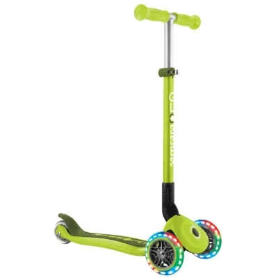 Самокат Globber Primo Foldable Lights колеса з підсвіткою до 50 кг 3+ Зелений (432-106-3)