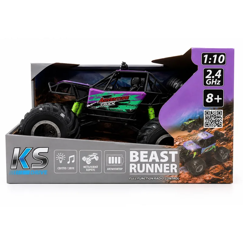Автомобіль KS DRIVE на р/к - BEAST RUNNER (2.4 GHz, акум. 7.4 V, зелений)