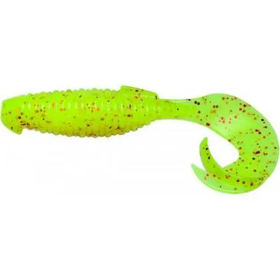 Силікон рибальський Keitech Flapper Grub 4" (7 шт/упак) ц:pal#01 chartreuseredflake (1551.09.57)