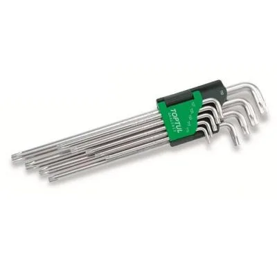 Ключ Toptul Г-подібний TORX T10-T50 9од. супердовгий (GAAL0923)
