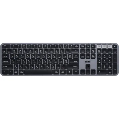 Клавіатура 2E KS240 Wireless/Bluetooth Grey (2E-KS240WG)