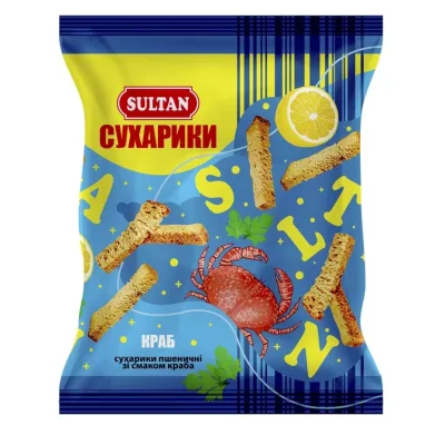 Сухарики Sultan зі смаком краба 90 г (slt.51073)