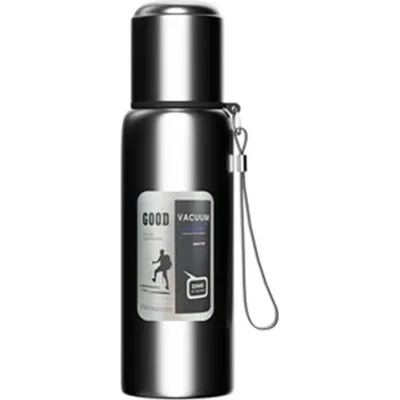 Термос Merlion з ситечком та чашкою 1,5 л, чорний (ZK-127-1500Black)