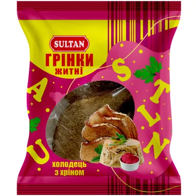 Сухарики Sultan житні "холодець з хріном" 80 г (slt.50991)