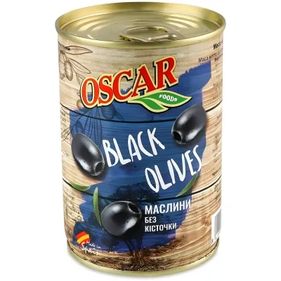 Овочева консервація Oscar foods Маслини без кісточки 280 г (8413552051369)