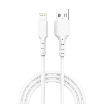 Дата кабель USB 2.0 AM to Lightning 1.0m 2.4A white Grand-X (PL-05W)