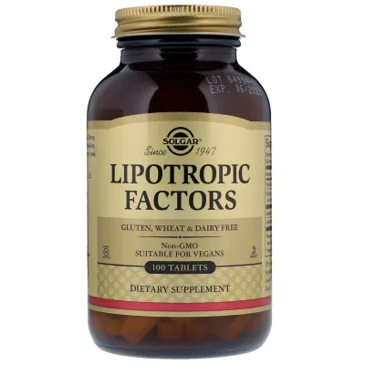 Вітамінно-мінеральний комплекс Solgar Ліпотропних Фактор, Lipotropic Factors, 100 таблеток (SOL-01581)