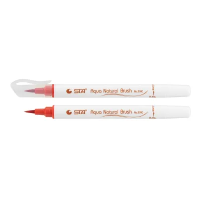 Художній маркер STA пензлик акварельний AQUA NATURAL BRUSH 3700, глибокий червоний (STA3700-14)