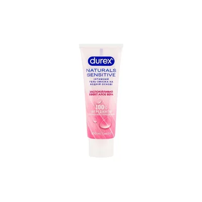 Інтимний гель-змазка Durex Naturals Sensitive Заспокійливий ефект Алое вера 100 мл (4820108005600)