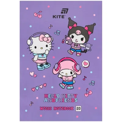 Зошит Kite для нот Hello Kitty A4, 20 аркушів (HK26-404)