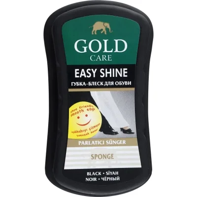 Губка для взуття GoldCare Блиск Чорна (8697704020636)