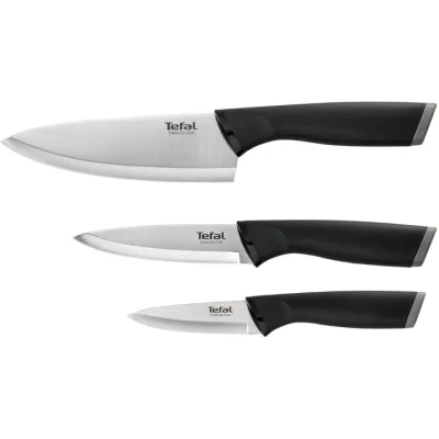 Набір ножів Tefal Comfort, 3шт, нержавіюча сталь, пластик, чорний (K221S375)