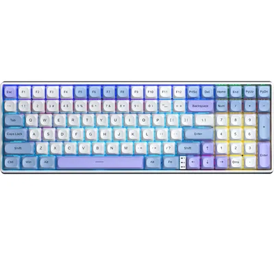 Клавіатура Aula S100pro RGB KRGD Red Switch Wireless/Bluetooth/Type-C UA White/Blue (6948391205762)