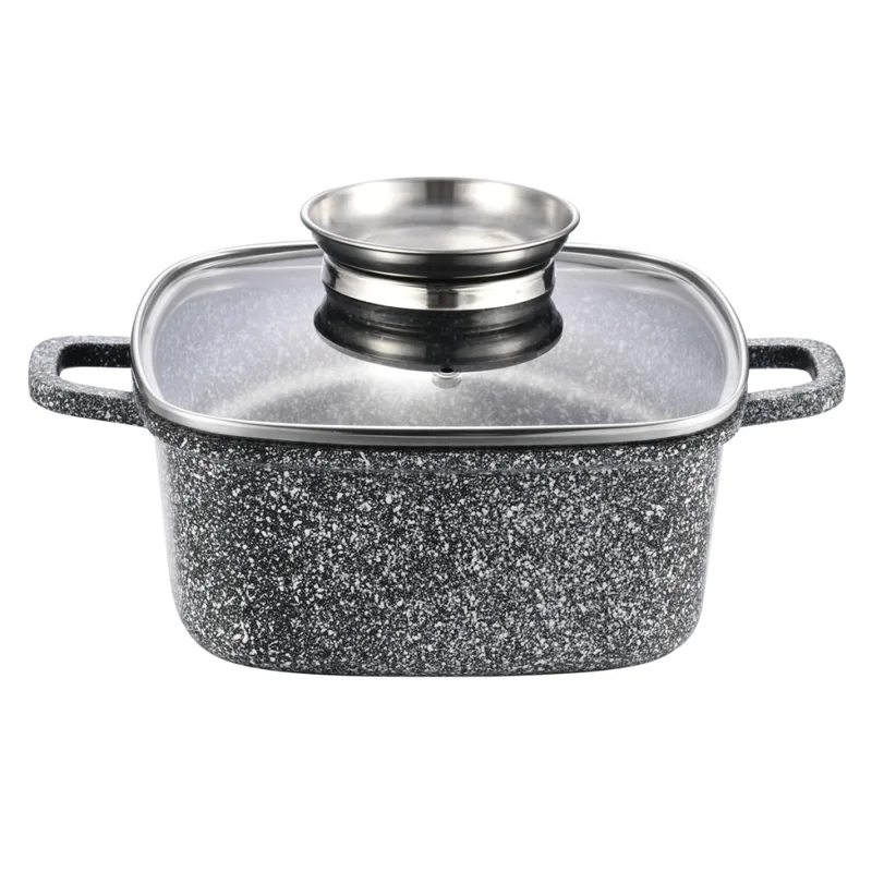 Каструля Gusto квадратна покриття Ceramic Snow 4,4 л (GT-2704-24)