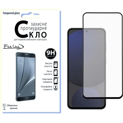 Скло захисне Fine Line Samsung Galaxy S24 FE Black (FL-TGFG-380)