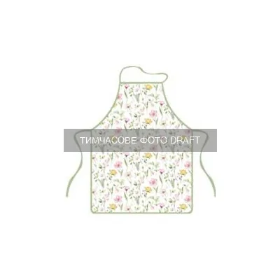 Фартух Ardesto Spring flowers 60х80см, 100% поліестер, білий (ART12FL)