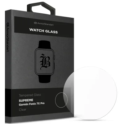 Скло захисне Armorstandart Supreme Black Icon Garmin Fenix 7X Pro Clear (ARM84745)