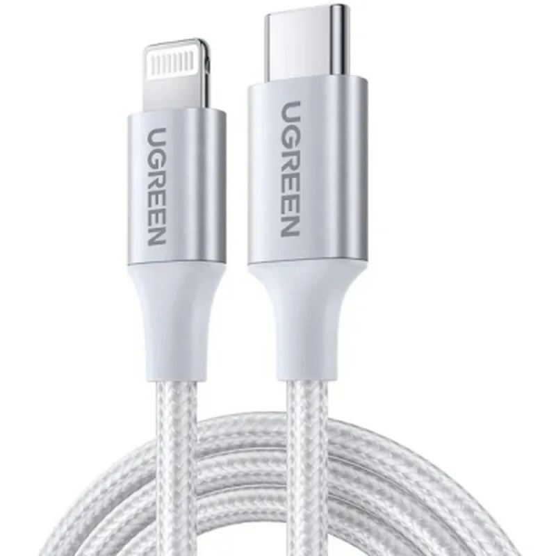 Дата кабель USB-C to Lightning 1.0m 3A 60W US304 white Ugreen (70523)