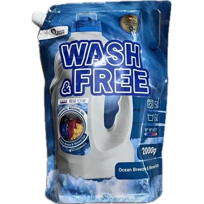 Гель для прання Wash&Free Універсальний Морська свіжість з нотками мінеральної солі Дой-пак 2 кг (4823128005902)
