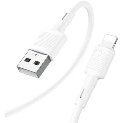 Дата кабель USB 2.0 AM to Lightning 1.0m 2.4A X83 white HOCO (6931474770875)