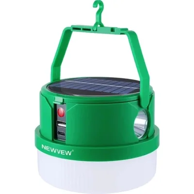 Ліхтар NEWVEW NV-E972 50W Solar Panel 2400mAh Green (NWVW-NV-E972-GN)