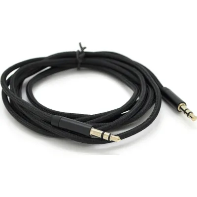 Кабель мультимедійний 3.5mm M to 3.5mm M 1.0m black VEGGIEG (YT-AUXGJ(M)/(M)-AB-1)
