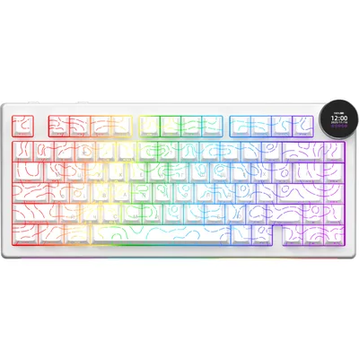 Клавіатура Ajazz AK820 V2 White Peach Switch Wireless/Bluetooth/USB UA White (AK820-V2-WP-S-W)