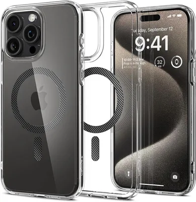 Чохол-накладка Spigen Ultra Hybrid MagFit для Apple iPhone 15 Pro Max Carbon Fiber (ACS06578)
