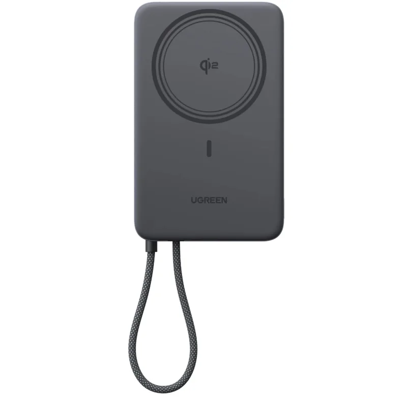 Батарея універсальна Ugreen 10000mAh 30W 1xUSB-C + 15W Magnetic Wireless + cable USB-C black (75982B)