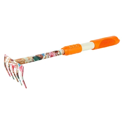 Граблі Flora 5-ти зубні, orange, TPR (5043024)